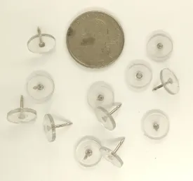 12pc. Pack of Tie Tack Tie Pin Scatter Pin Nail 11mm shaft 10mm PLASTIC Pad 532x