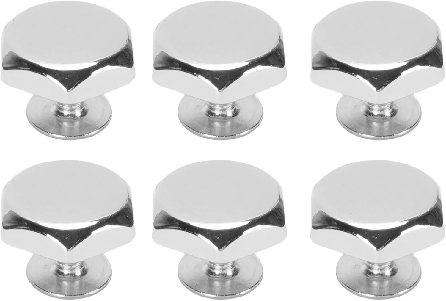 30sets 8mm Nailhead Purse Flat Stud Spike Buckles,Zinc Alloy Brass Studs Screw Back Feet for DIY Crafts Leather Bookbinding (Silver)