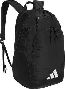 adidas Defender 5 Team Sports Backpack (33L) Durable Large Athletic Gym Laptop Travel Bag, Black/White, One Size