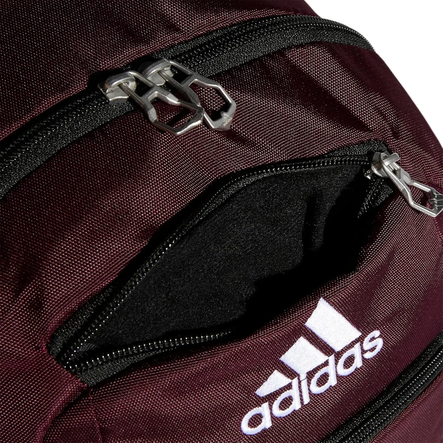 adidas Striker Sports Backpack Durable Athletic Gym Laptop Bag, Team Maroon/Black/White, One Size