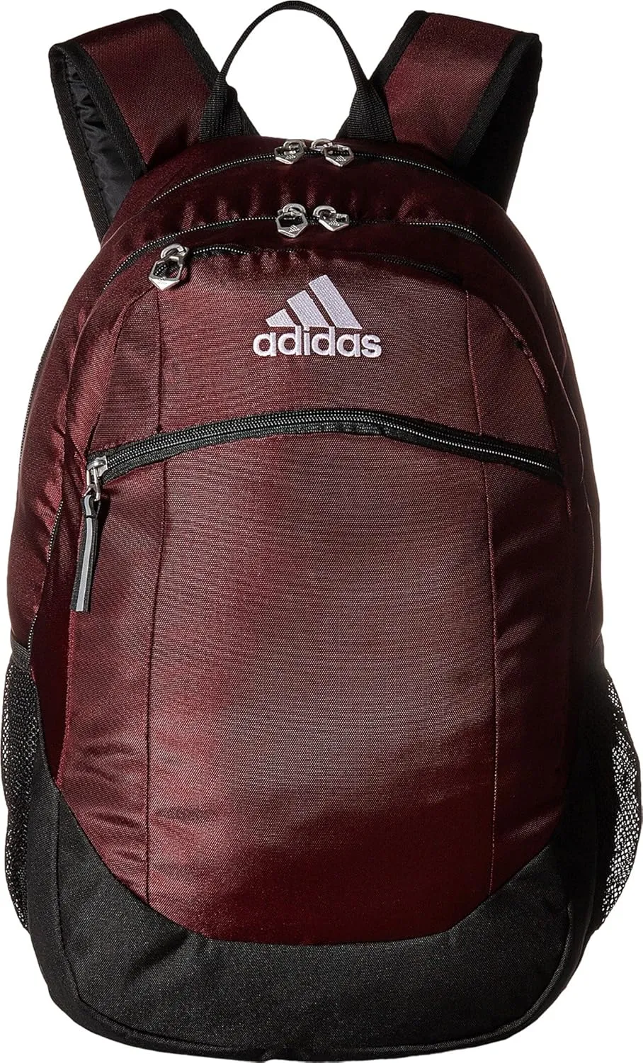 adidas Striker Sports Backpack Durable Athletic Gym Laptop Bag, Team Maroon/Black/White, One Size