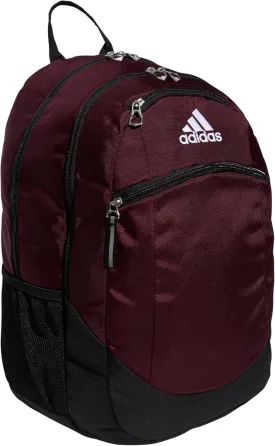 adidas Striker Sports Backpack Durable Athletic Gym Laptop Bag, Team Maroon/Black/White, One Size