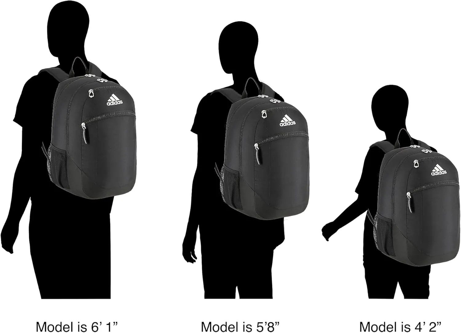 adidas Striker Sports Backpack Durable Athletic Gym Laptop Bag, Team Maroon/Black/White, One Size