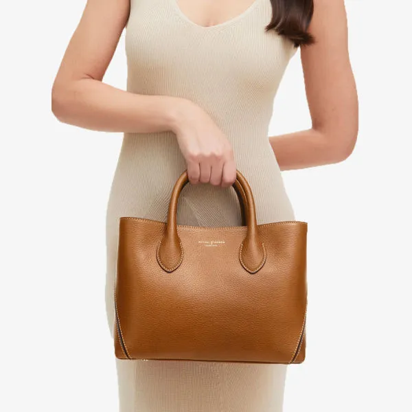 Aspinal Of London Medium London Leather Tote Bag, Tan