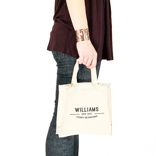 Bistro Bliss Personalized Tote Bag Mini Tote with Gussets