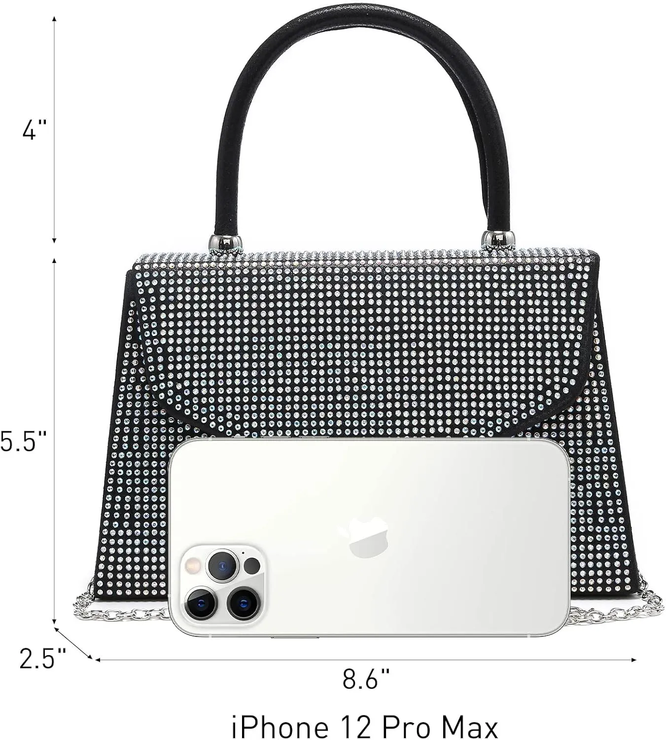 Dasein Women's Evening Bag Party Clutches Wedding Purses Cocktail Prom Handbags with Frosted Glittering