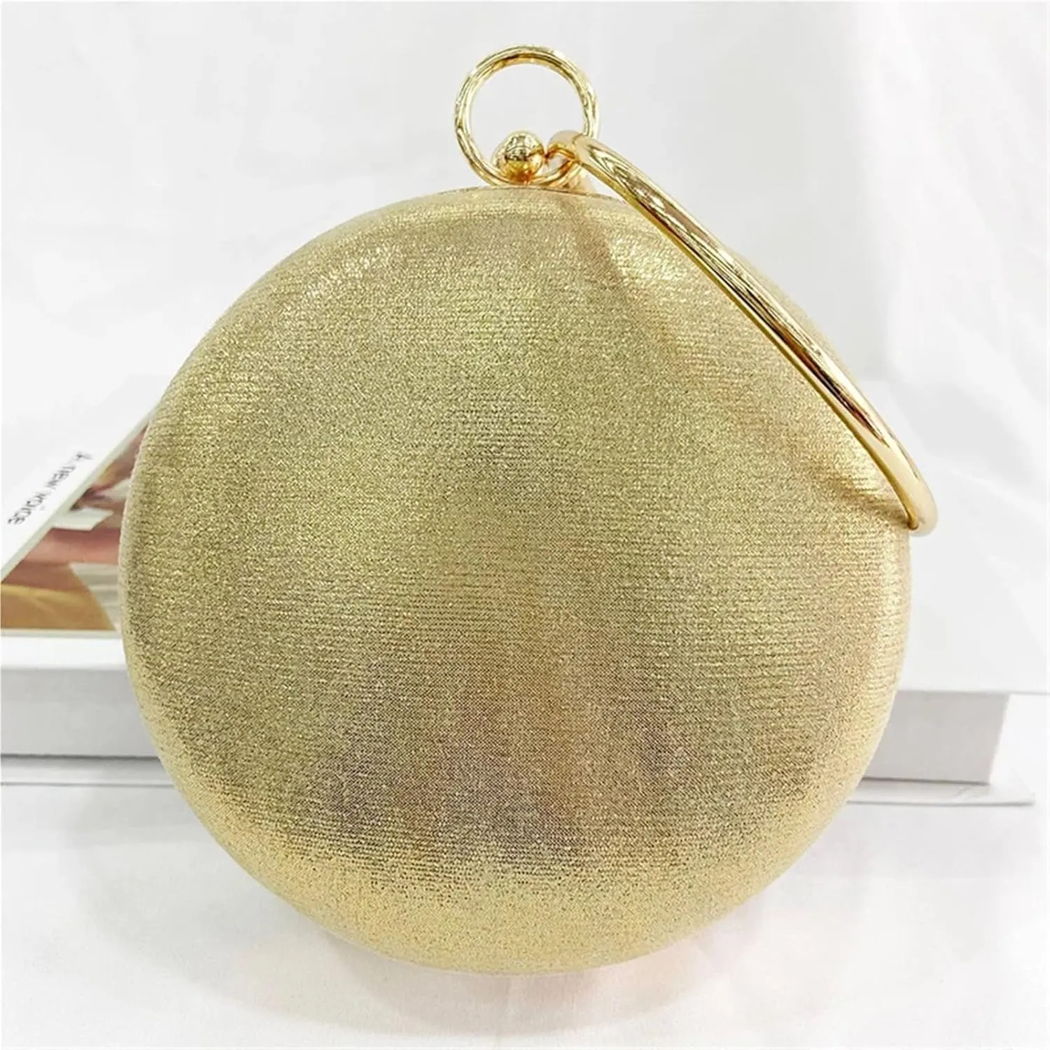 Diamonds Rhinestone Handbag Female Round Top Handle Bags Evening Party Clutches