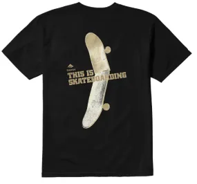 EMERICA - THIS IS SKATEBOARDING TEE - Black