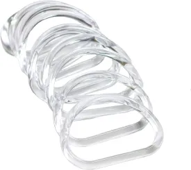 Model Worker 10PCS D-Shaped Handles Replacement for Handmade Bag Handbags Purse Handles (Transparent)