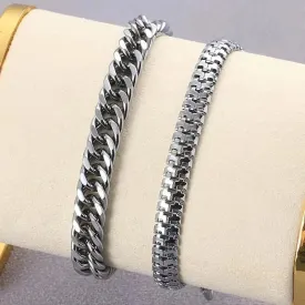 New 2023 stainless steel Hand rope bracelet set men weave bracelet Korean version Student bracelet Couple gift Boys accessories