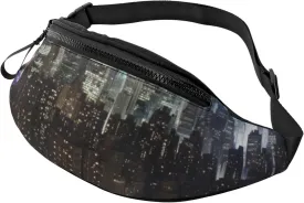 New York Night Fanny Pack for Men Women Fashion Running Waist Packs Waterproof Crossbody Bags Everywhere Belt Bag with Adjustable Strap Sports Hip Pack for Travel Wallet