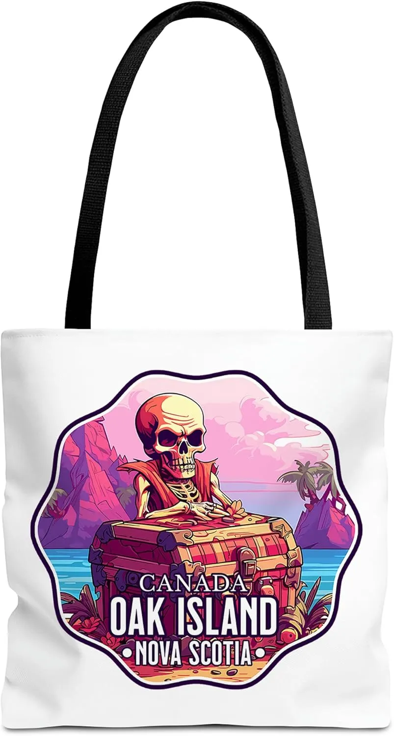 Oak Island Nova Scotia Canada Tote Bag for Women Men Casual Tote Bag Cloth Canvas Shopping Bags with Handles Cute Bags Everyday Use 16" x 16" Aesthetic Gift ID44998