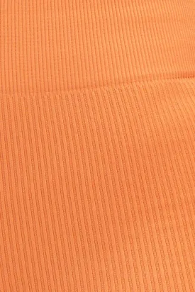 Orange Seamless Activewear Singlet Top