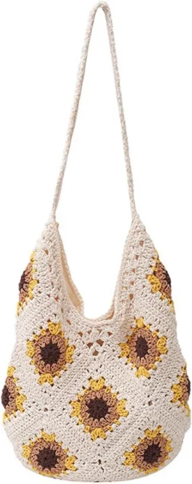 Rejolly Straw Hobo Bag for Women Tote Bag Summer Vacation Beach Handbags Boho Bohemian Style Shoulder Purse