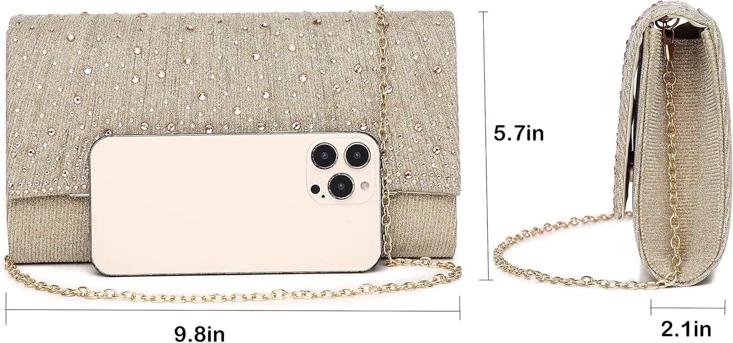 Rhinestone Clutch Purses for Women Purses and Handbags Formal Wedding Party Prom Purse Money Bags Christmas gift.