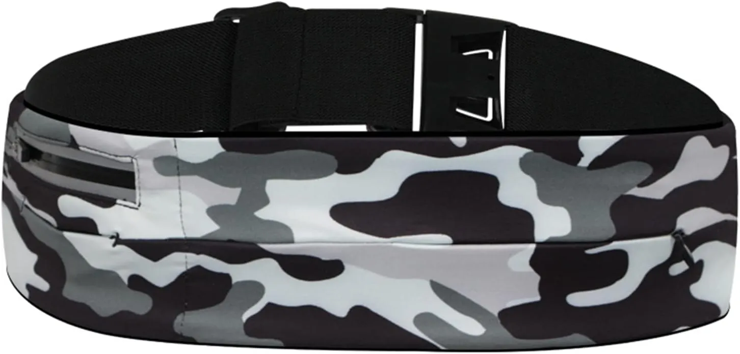 Running Belt Waist Pack - Running Fanny Pack for Women & Men - Hiking Cycling Workout Belt Bag - Camo Print Adjustable Running Pouch for Phones, Money, Keys Camo