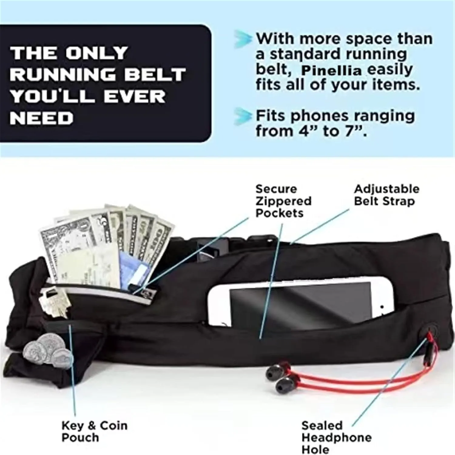 Running Belt Waist Pack - Running Fanny Pack for Women & Men - Hiking Cycling Workout Belt Bag - Camo Print Adjustable Running Pouch for Phones, Money, Keys Camo