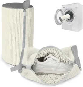 Shoe Washing Machine Bag - Set of 2 Shoe Washing Bags, 360 Deep Clean Shoes Laundry Bag, Reusable Shoe Bag for Washing Machine, Sneaker washing machine bags, White