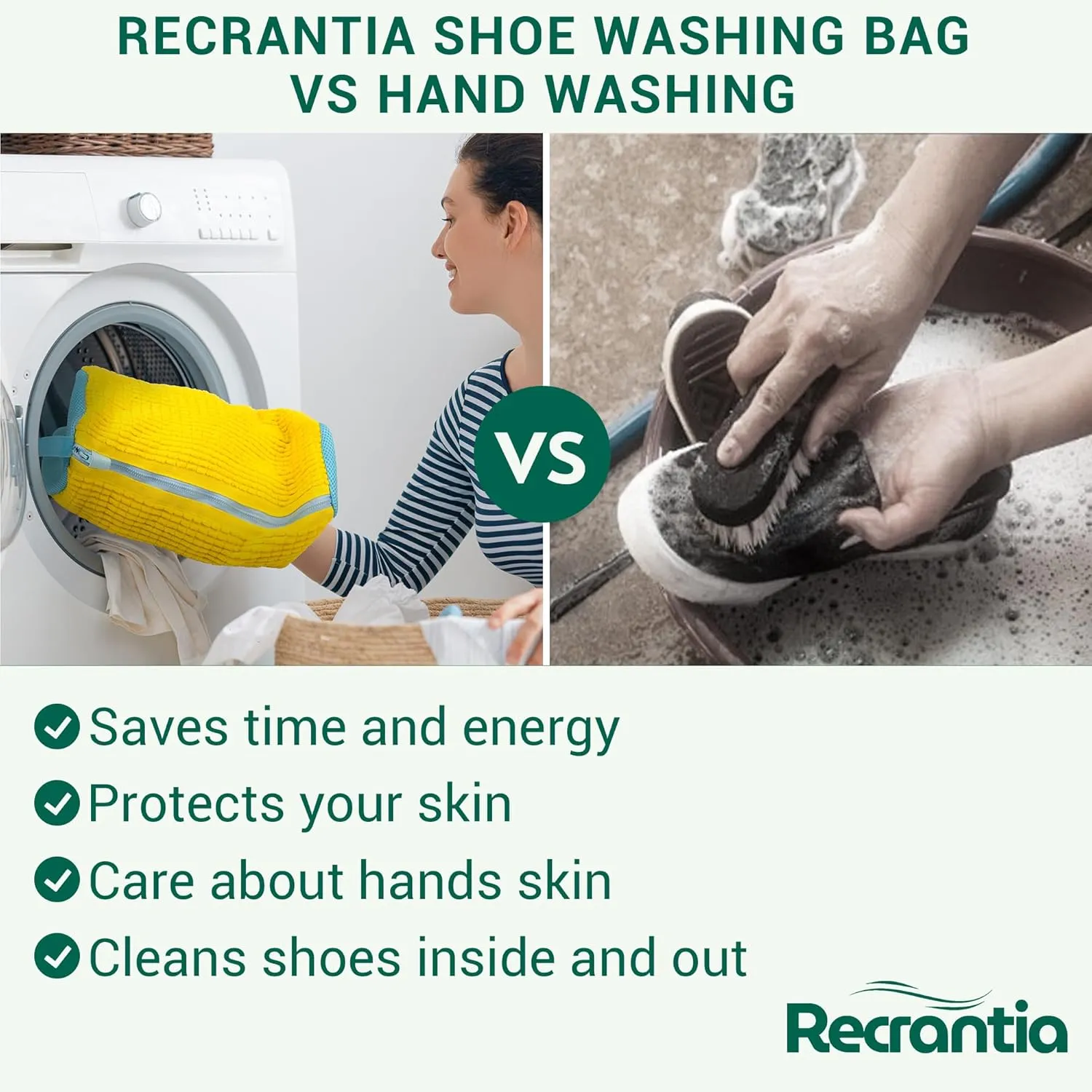 Shoe Washing Machine Bag - Set of 2 Shoe Washing Bags, 360 Deep Clean Shoes Laundry Bag, Reusable Shoe Bag for Washing Machine, Sneaker washing machine bags, Yellow