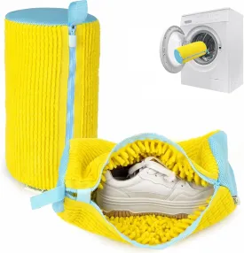 Shoe Washing Machine Bag - Set of 2 Shoe Washing Bags, 360 Deep Clean Shoes Laundry Bag, Reusable Shoe Bag for Washing Machine, Sneaker washing machine bags, Yellow