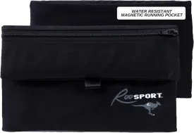 The RooSport Magnetic Running Pouch - Magnetic Pocket to Hold Cell Phone, Wallet, Earphones - Securely Carry Essentials While Running - Magnetic Closure for Convenience