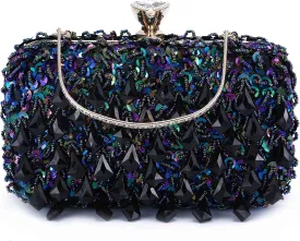 UBORSE Women Wedding Clutch Rhinestone Bling Sequin Evening Bags Vintage Crystal Beaded Cocktail Party Party Purse