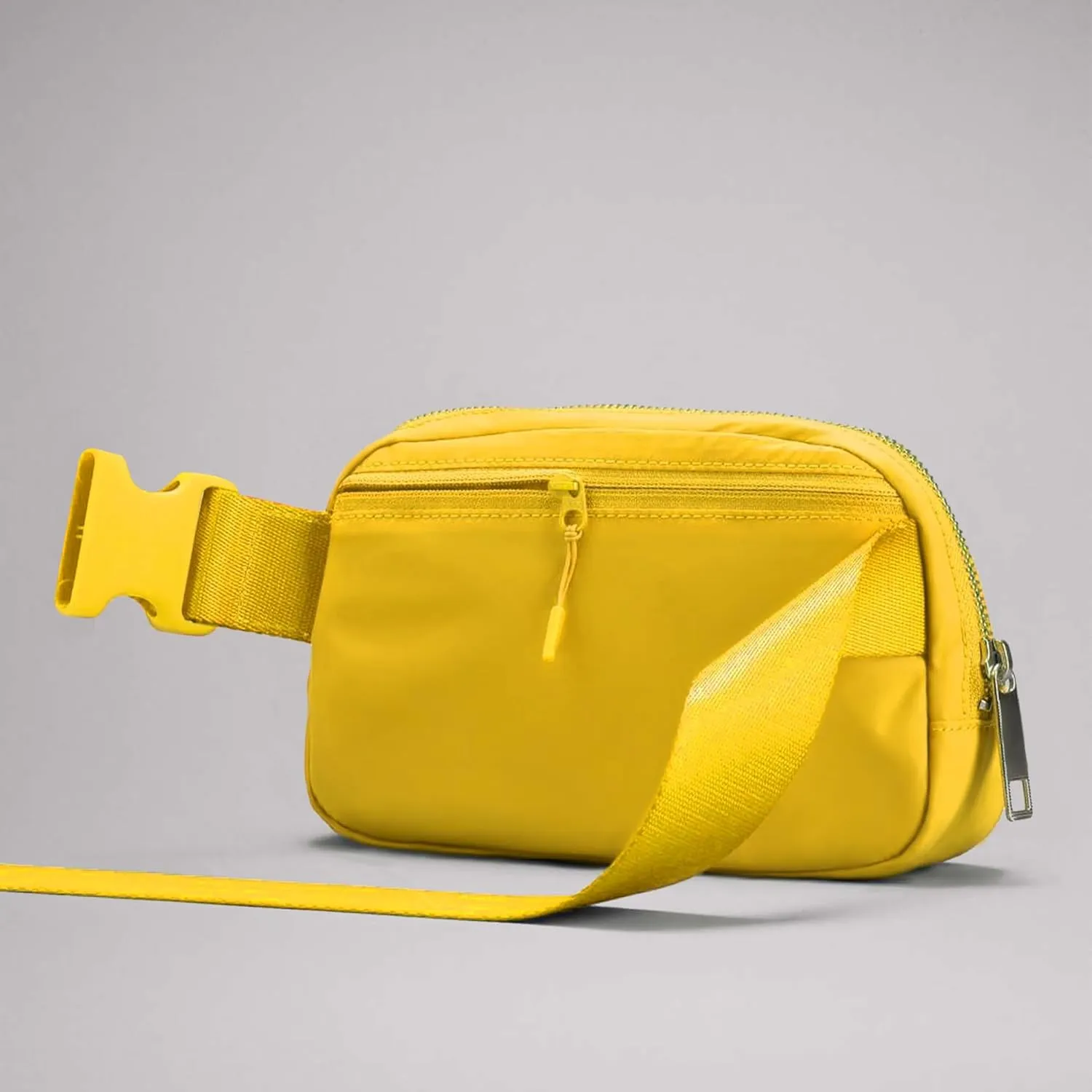 Waist Belt Bag for Women Lulu Dupes Mini Small Crossbody Purse Sling Bag Cute Fashion Waterproof Fanny Pack Over The Shoulder Bags Fashionable Travel Running Belt Pouch Bum Bag Yellow