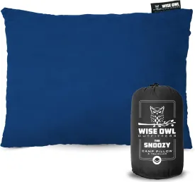 Wise Owl Outfitters Camping Pillow  Memory Foam Travel Pillow for Airplane Sleeping, Hiking, Backpacking & Outdoor Use - Small & Portable for Adults, Car, Camp & Tent