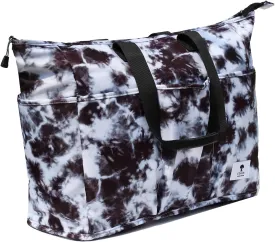 Women Ladies Weekender Bag Muti-pockets Overnight Carry-on Duffel Travel Gym Tote Luggage Duffle with Trolley Sleeve