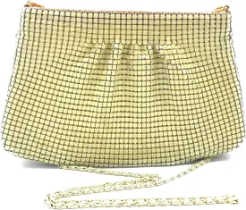 Women's Evening Clutches Metal Mesh Party Purse Bag(Mini,Purple)